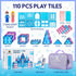 Frozen Magnetic Tiles 110 PCS, Princess Castle Magnetic Blocks, Birthday Gift Ideas for Girls with Carrying Case