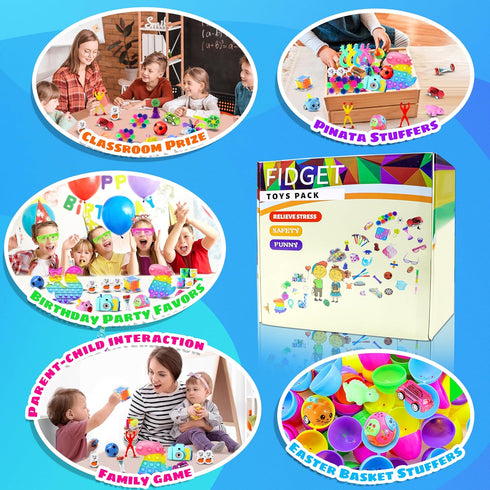 1000pcs Pack, Party Favors for Kids, Fidget Toys Birthday Gifts, Classroom Prize Boxes, Treasure Box, Goodie Bag