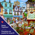 1000 23" 23" eeBoo Piece Puzzle - Village by the Sea Jigsaw Puzzle for Adults, Square x Made with Recycled Board