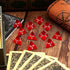 72 Pcs Red D4 Dice Bulk Cone Transparent 4 Sided Mini Dice Set for Role Playing Games