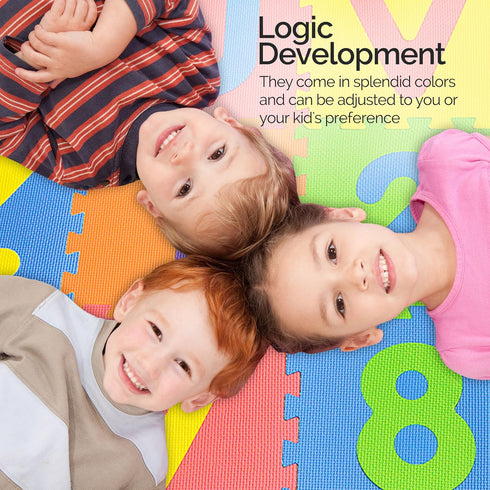 pete's choice 0 9 10 Safe Non Toxic Numbers Mat - Thick & Soft to Flooring Mat, Tiles | Early Math Learning | Kids