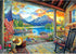 Lake Village 1000 Piece Jigsaw Puzzle for Adults Sunset Nature Scene Colorful
