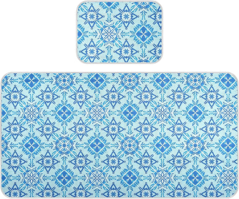 miaozhen Cooling Baby Crib Mattress 28" x 52" Washable Snowflake Pattern Blue Bed