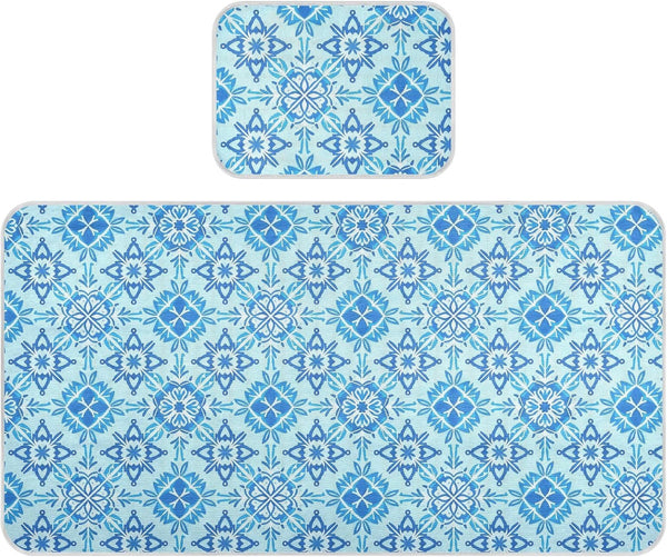 miaozhen Cooling Baby Crib Mattress 28" x 52" Washable Snowflake Pattern Blue Bed