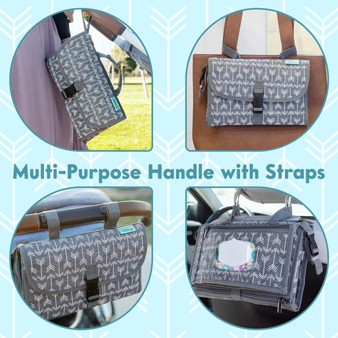 Kopi Baby Portable Diaper Changing Pad-Baby Diaper Changer Travel Bag with Wipes Pocket, Smart Design Portable Changing