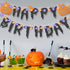 Halloween Happy Birthday Banner with Pumpkin Decorations, 8 Modes LED String Lights for 1st Kids Birthday Supplies