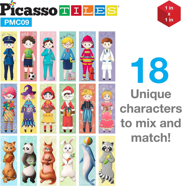 PicassoTiles Magnetic Expression Puzzle Toy, Building Block Mix & Match Cubes for Kids, Educational STEM Kit