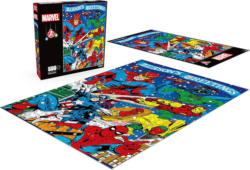 Buffalo Games - Marvel - Season's Greeting from The Avengers - 500 Piece Jigsaw Puzzle for Adults