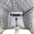 Cotton Seat Covers for IKEA Antilop Highchair, Foldable Baby Highchair Cover with Forest Pattern (Grey Star)