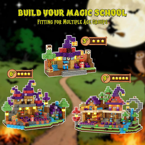 150PCS 3-12, Magnetic Blocks with Light-Up Blocks - Magnetic Blocks for Kids Ages Magic's House Magnetic Building