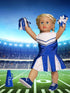 18-Inch American Fashion World Blue Cheerleading Outfit for Dolls | Accessories Included | Premium Quality & Trendy