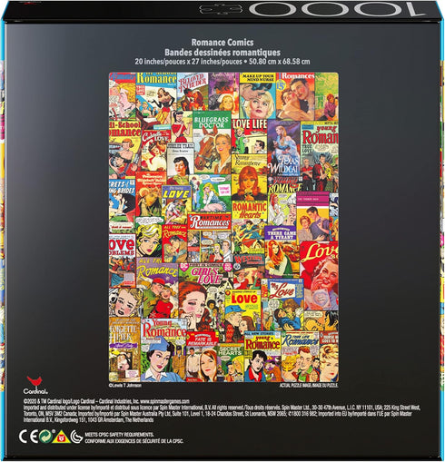 2-Pack of 1000-Piece Jigsaw Puzzles, Retro Comics and Fruit Labels for Adults and Kids Ages 8+, Amazon Exclusive