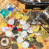 319 Playset Summer Hanaive Pcs Pirate Treasure Gold Fake Coins St. Patrick's Day Plastic Gems and Jewels Party Decor