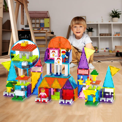 Set Set PicassoTiles Magnetic Brick Tiles STEM Creative Magnetic Tiles Building Block Building Brick Construction Toy
