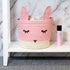 Cute Pink Bunny Toy & Storage Basket - Perfect for Nursery Decor