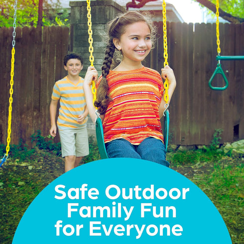 Set Swingset 2 Pack Jungle Gym Kingdom Swing for Outdoor Swing - Swing Seat Replacement Kit with Heavy Duty Chains