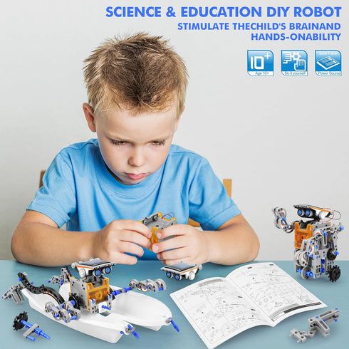STEM 13-in-1 Education Solar Power Robots Toys for Boys Age 8-12 - DIY Educational Science Kits