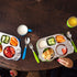 Innobaby Din Din Smart EZ Grip Spoon and Fork Set, Kids Utensils with Carrying Case, BPA Free, Green