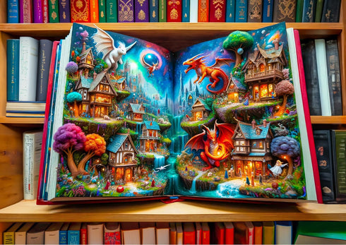 Wooden.City Enchanted Tales 1000 Piece Puzzle | Wooden Puzzles for Adults, Size 21.25 X 15.5 in, Made in EU