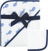 Hudson Baby Unisex Cotton Hooded Towel and Washcloth, Whale, One Size