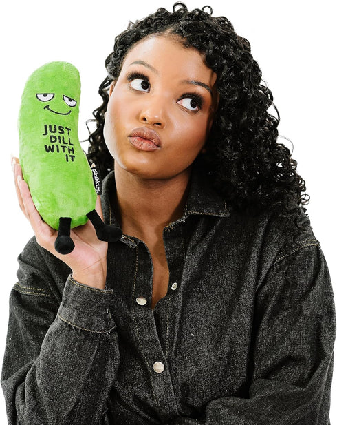 Sassy Dill Pickle Plush Toy - Just Dill with It for Food Lovers