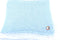 Sanjit Knitted Crochet Finished Blue Cotton White Trim Baby Blanket with Snowman