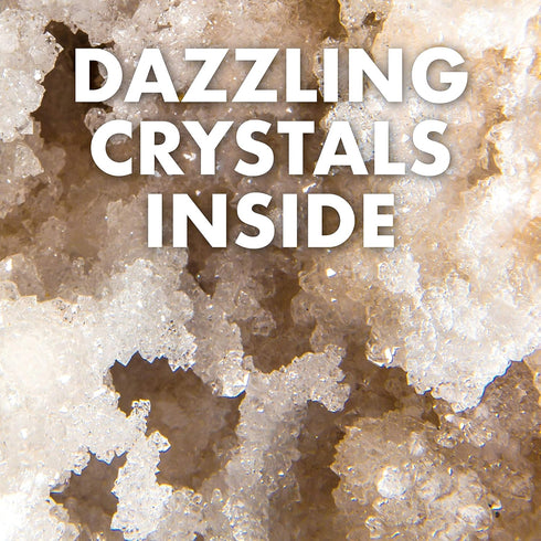 Break Open A Gigantic Geode, Large Geode with Crystals, Earth Science Kit for Kids, Gifts for Rock Collectors