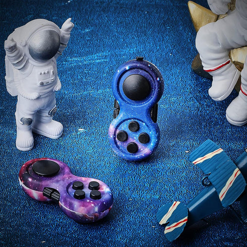 2 Skylety Pcs Fidget Toys for Adults Controller Fidget Pad Stress Relief Cube Clicker Game Controller Sensory