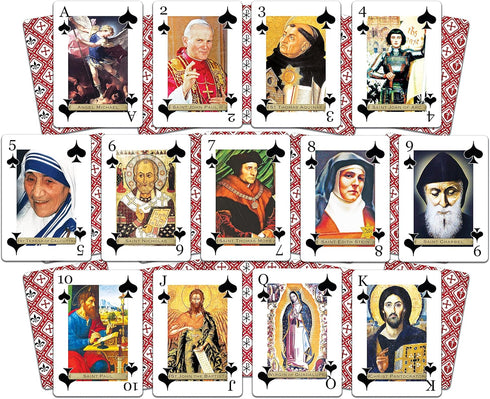 Premium Card Deck Featuring The Saints - High-Quality Design