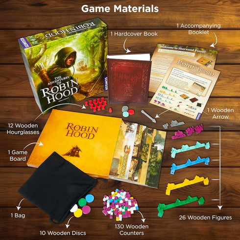 The Adventures of Robin Hood, A Kosmos Game, Family-Friendly Cooperative Role-Player Game for 2 to 4 Players