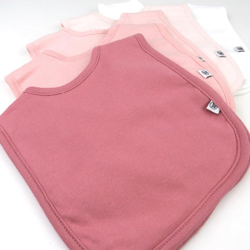 Multipack 4-in-1 100% HonestBaby Reversible Bibs Absorbent Terry and Knit Organic Cotton Infant Baby Boys, Girls