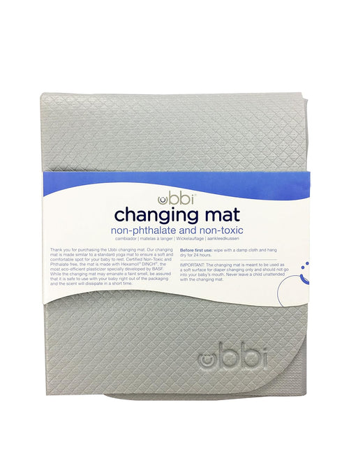 Ubbi On-the-Go Diaper Changing Mat, Soft Comfortable Accessory for Newborns, Easy to Clean, Portable, Gray
