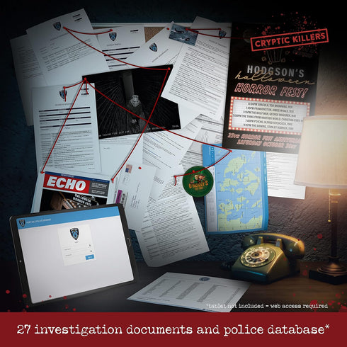 Cryptic Killers Unsolved Murder Mystery Game - Cold Case Investigation - Solve The Crime at The Movie Theater
