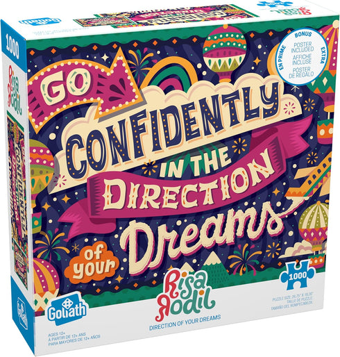 Goliath Risa Rodil: Direction of Your Dreams - 1000-Piece Puzzle with Poster, Completed Size 26.75 x 18.26 Inches
