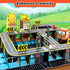 52pcs Magnetic Tiles Road Set - Fire Truck and Magnetic Crane, Creative Construction Toys for Ages 3-12