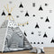 Tents Wall Decals Peel and Stick for Kids, Tribal TeePees Vinyl Stickers for Baby Bedroom Nursery Decor (Black)