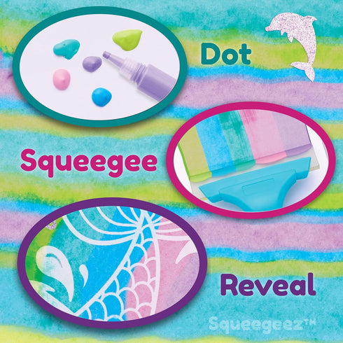 7+) Creativity for Kids Squeegeez Magic Reveal Craft Kit: Mermaid - Dot Painting Art Kits for Kids, Cool Mermaid Gifts