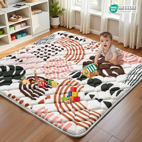 50x50 Baby Play Mats for Floor, Playpen Mat for Babies, Extra Thicker & Soft Floor Crawling Mat, Foldable Non-Slip
