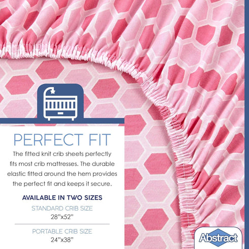 Abstract 100% 28 52 Super Soft Fitted Crib Sheets Jersey Cotton for Boys and Girls - x Fits Full Size Crib and Toddler