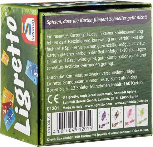 Schmidt Spiele 1201 Green Ligretto Card Game for 8 years to 18 years