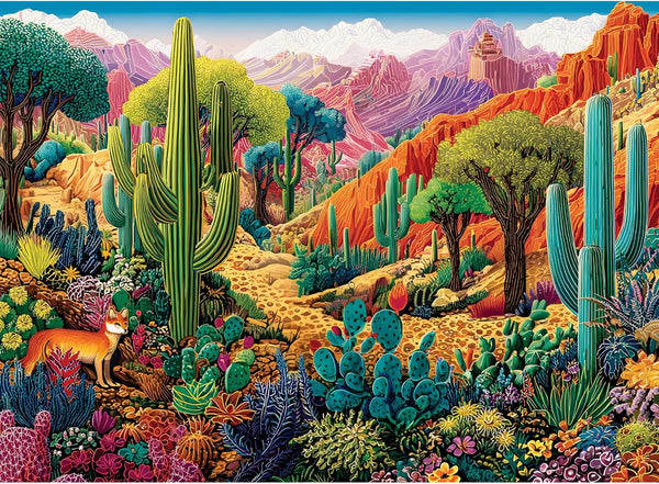 DAGIRT 500 Piece Jigsaw Puzzles for Adults, Colorful Desert 500 Piece Puzzle, Vibrant