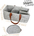 Keller’s Corner Baby Diaper Caddy Organizer, Gray Large & Small Pouch for Changing Table & Car