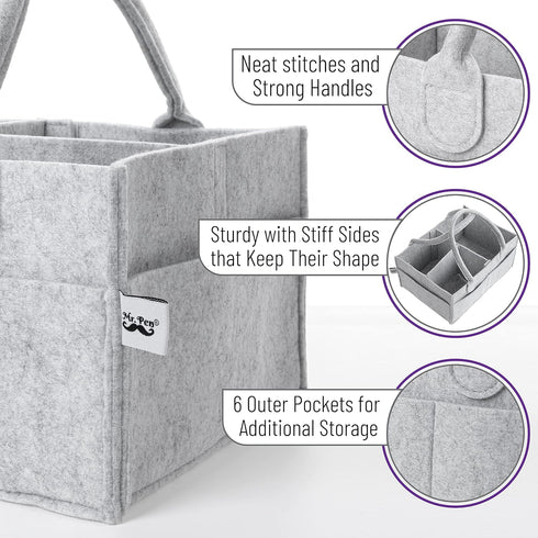 Mr. Pen Baby Diaper Caddy Organizer, Portable Car Caddy for Changing Table, Nursery