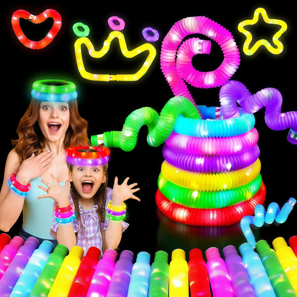 Woplagyreat Light Up Party Favors Supplies,Bulk Glow Sticks Kids 6 Pcs Pop Tubes