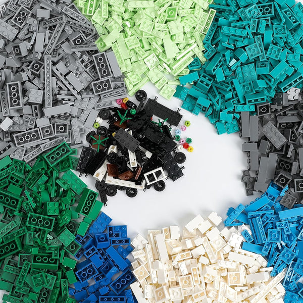 1800Pcs Building Bricks, Classic Bulk Small Blocks, Classic Building Bricks Set Basic