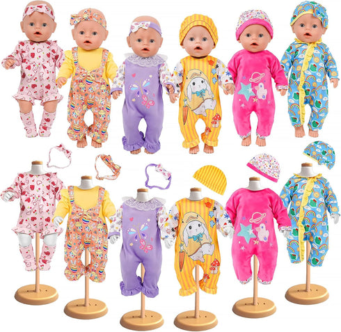 WONDOLL 6 Sets 14-16 Inch Baby Doll - Clothes, New Born Doll