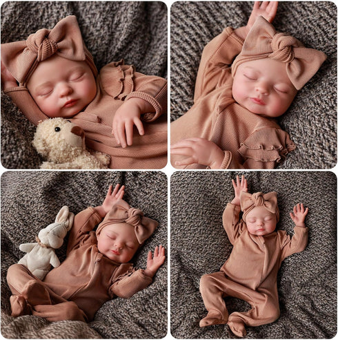 20 Inches 3+ ADFO Real Life Reborn Baby Dolls Girl Realistic Baby Doll Soft Vinyl Sleeping Newborn Baby Dolls