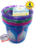6.5" Set 4 Pack Matty's Toy Stop Beach Gear Opaque Plastic Sand Buckets (Pails) Blue, Pink, Green & Purple Party Bundle