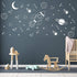 Space Wall Decal for Nursery, Outer Space Decor with Rocket Ship and Planets for Baby Boys Room
