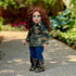 Military Style 18 Inch Doll Clothes - 4 Piece Outfit with Camouflage Jacket, T-Shirt, Jeans and Boots (Dolls Not